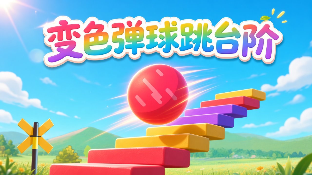变色弹球跳台阶