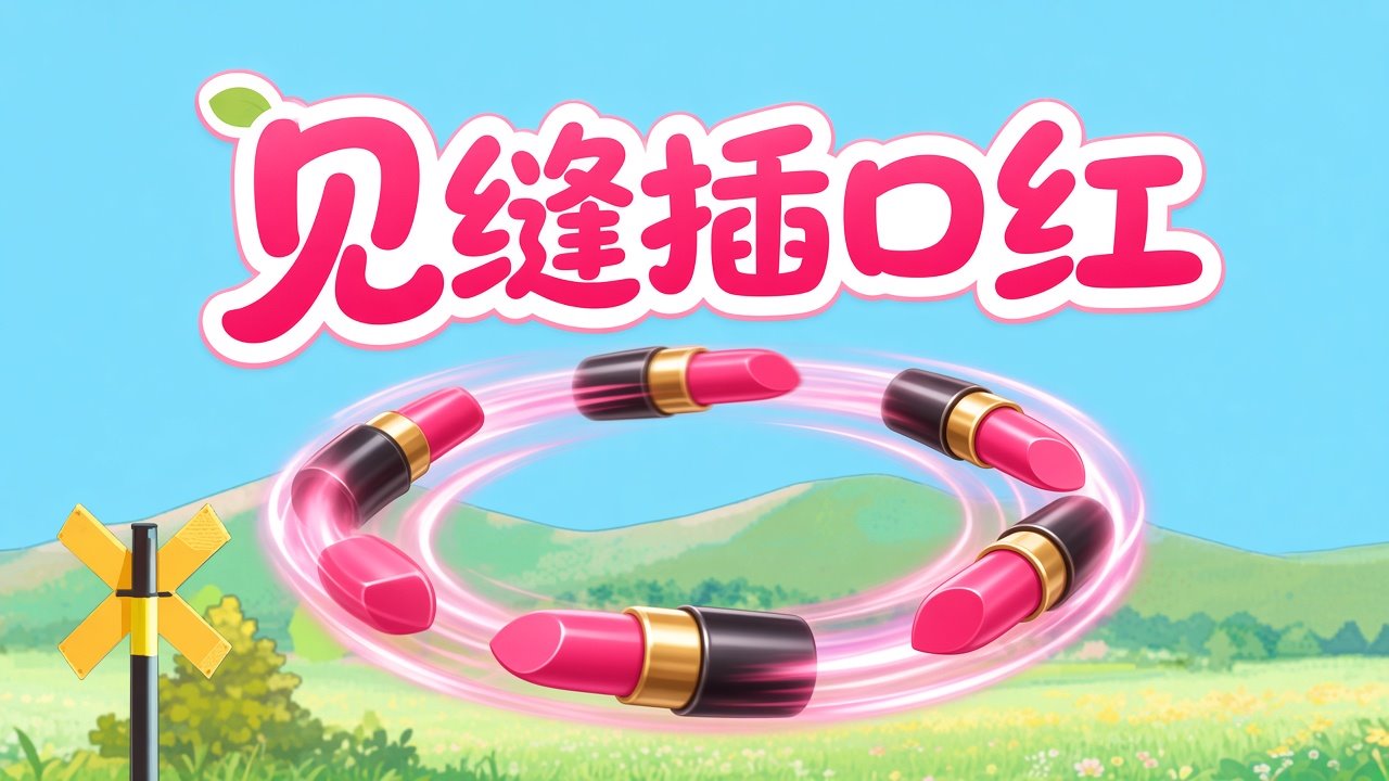 见缝插口红