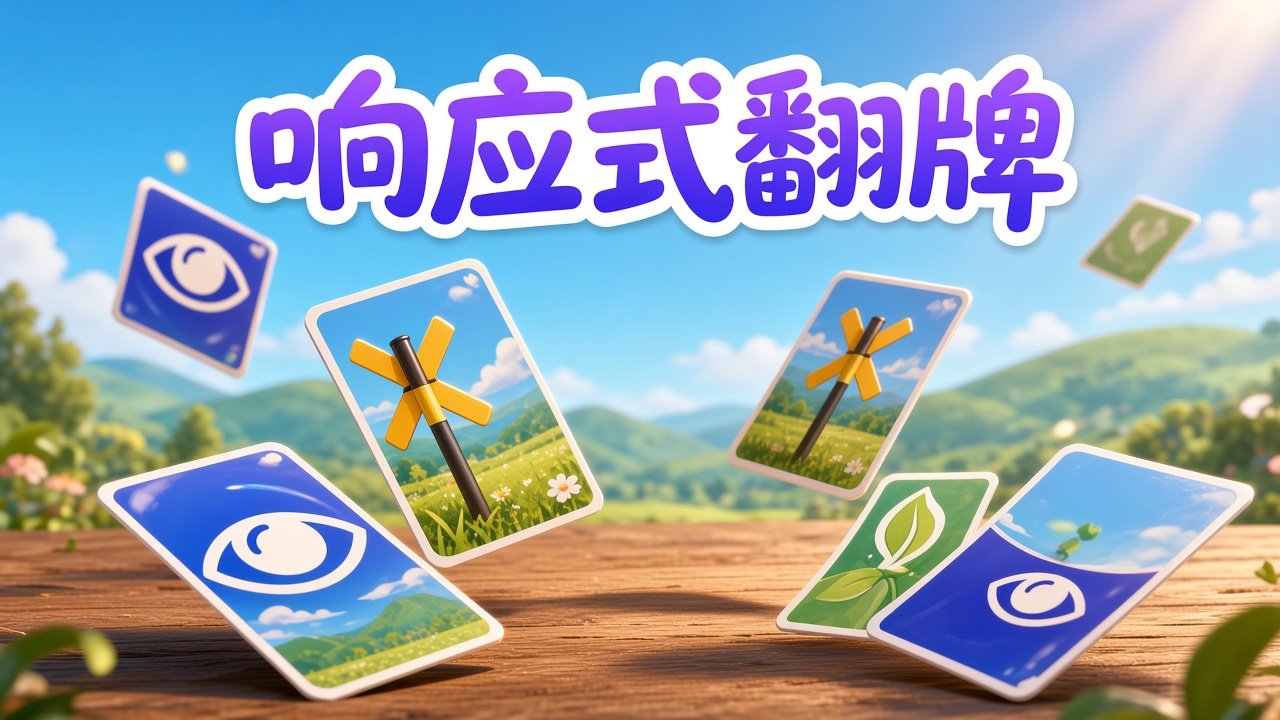 响应式翻牌